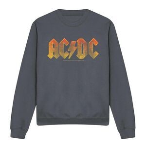 AC/DC Unisex Adult Gradient Logo Sweatshirt / Charcoal
